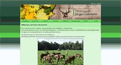 Desktop Screenshot of hirschzucht-lohmann.de
